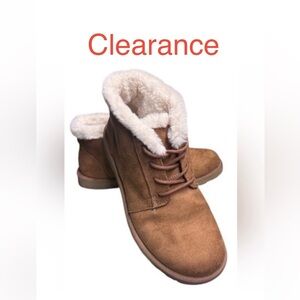 Cozy Brown Winter Boots with Plush Lining
